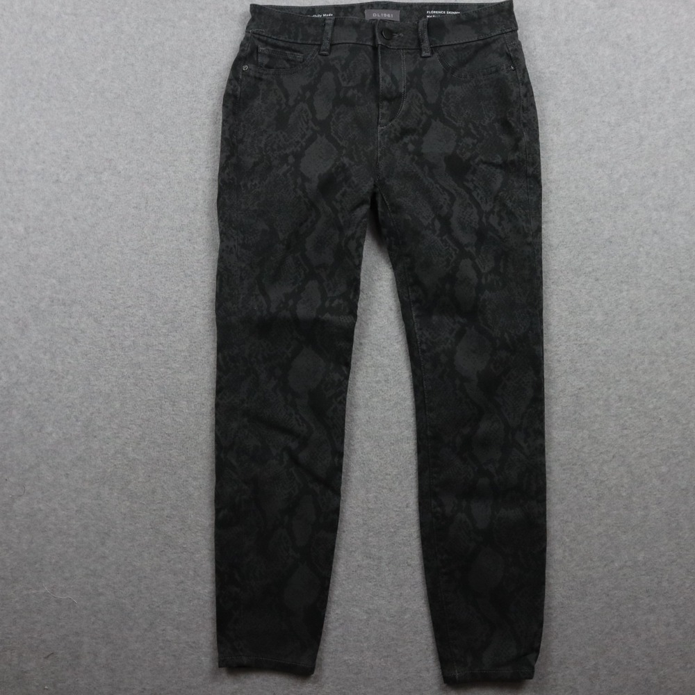 DL1961 Jeans Womens 28 Perfect Fit Florence Skinny Instasculpt Ankle‎ Gray Snake